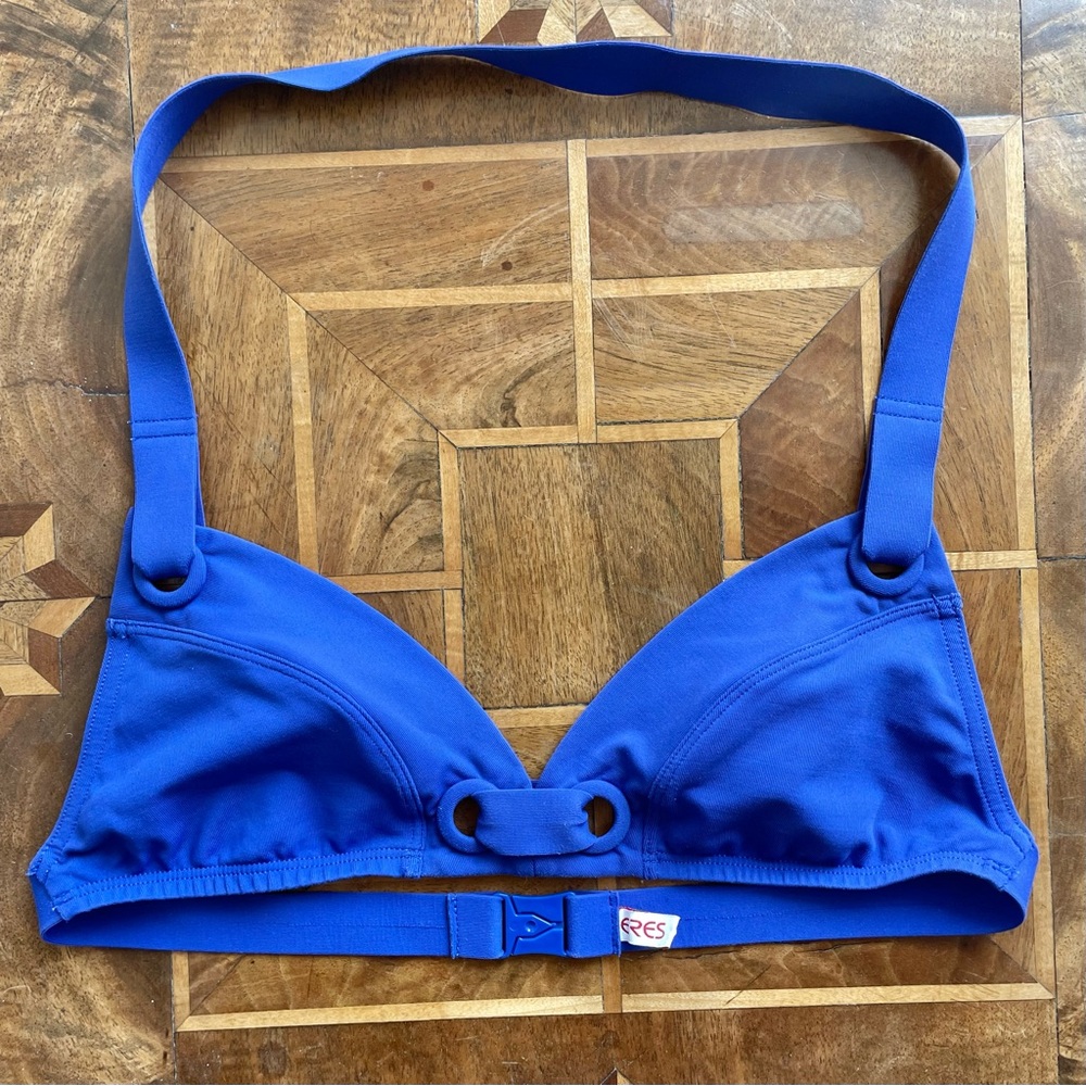 Eres Amarre Blue Bikini Halter Neck Swimsuit Top